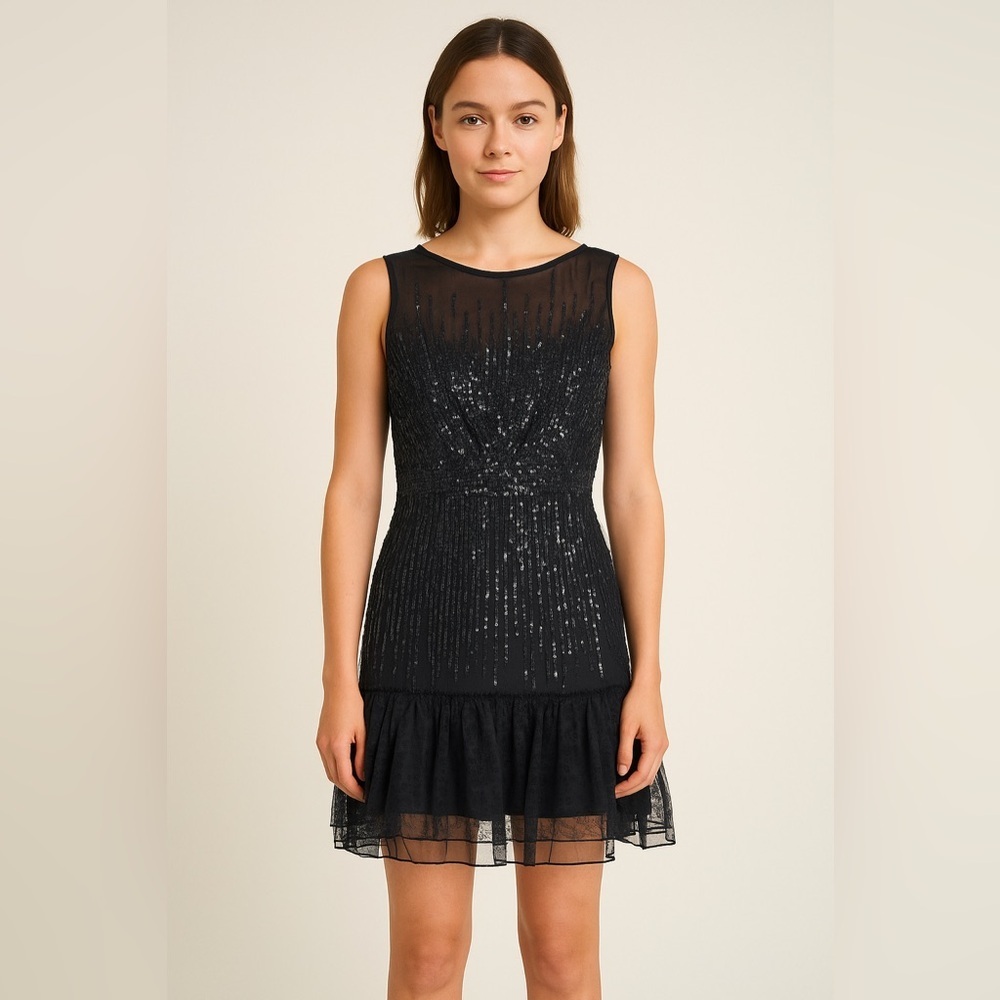 Red Valentino | Sequin Feather Dress